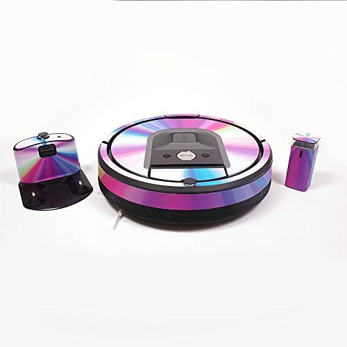 עור Mainyskins תואם ל- iRobot Roomba 960 ואקום רובוט - זום קשת | כיסוי עטיפת מדבקות ויניל מגן, עמיד